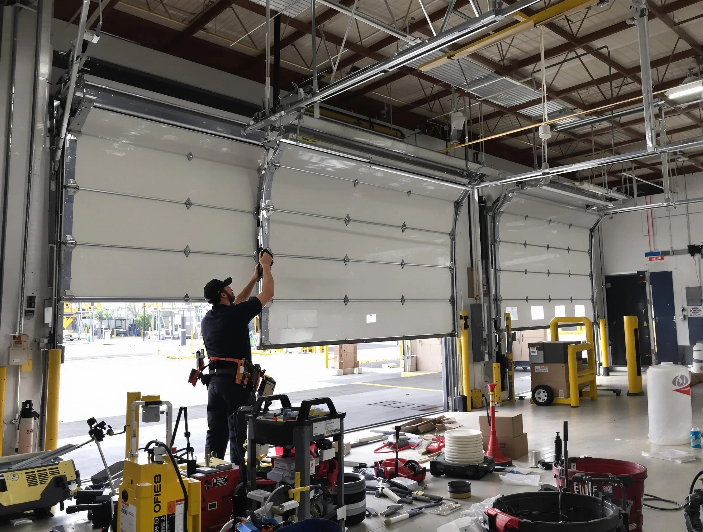 Fairburn Garage Door Repair technician performing commercial garage door repair in Fairburn