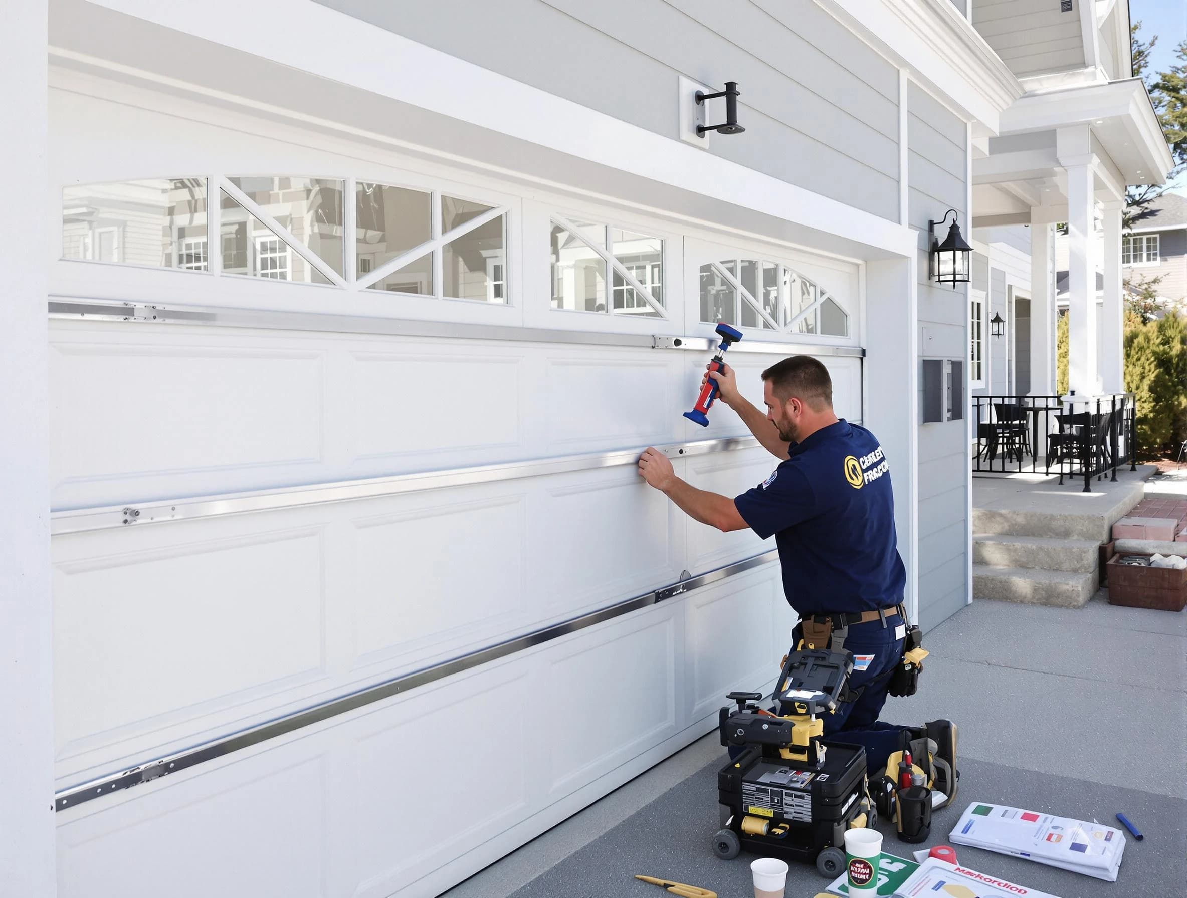Professional garage door installation by Fairburn Garage Door Repair in Fairburn