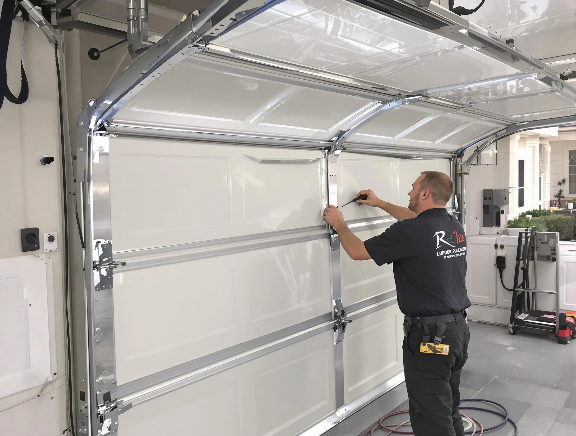 Fairburn Garage Door Repair professional performing panel repair in Fairburn