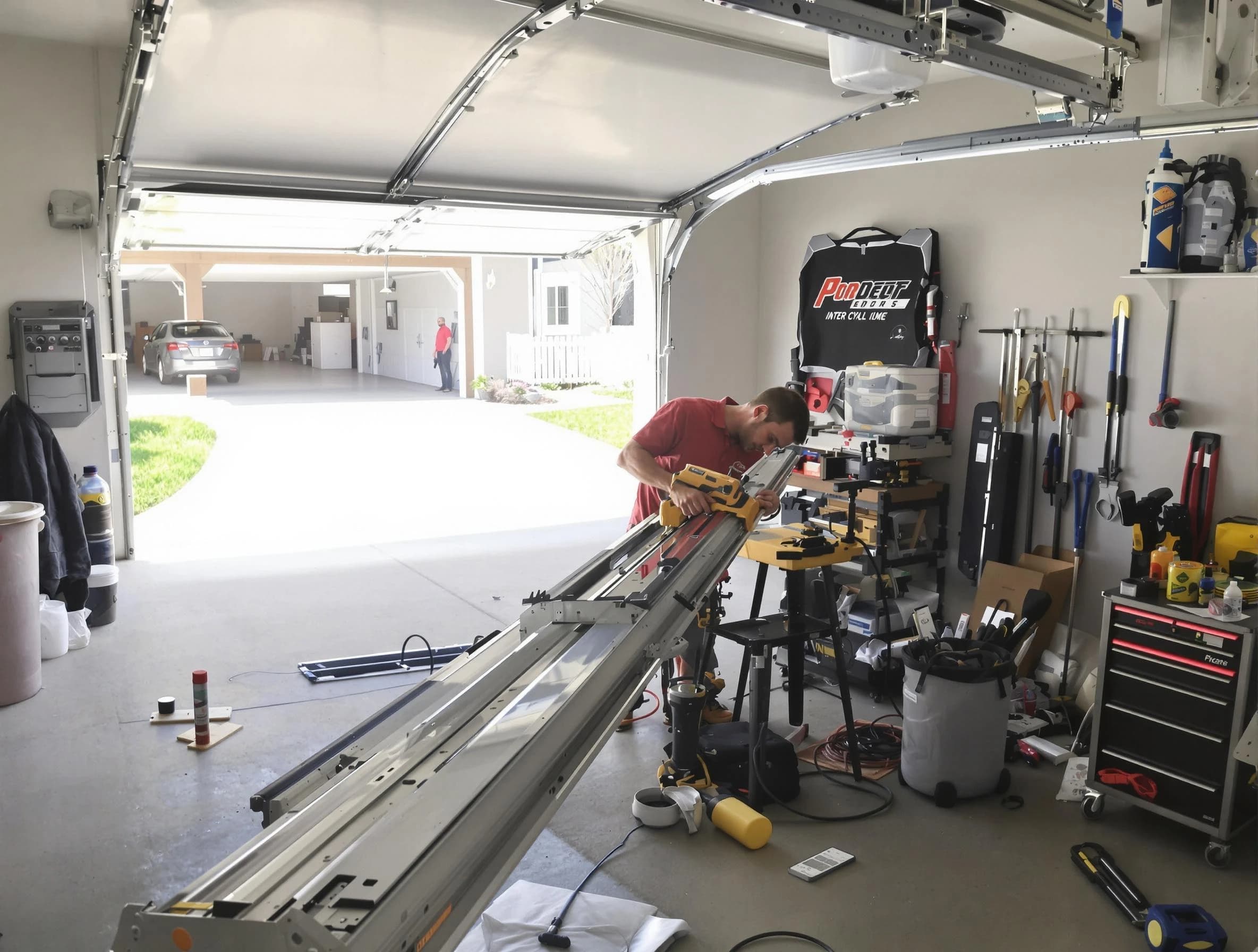 Fairburn Garage Door Repair expert performing track repair in Fairburn