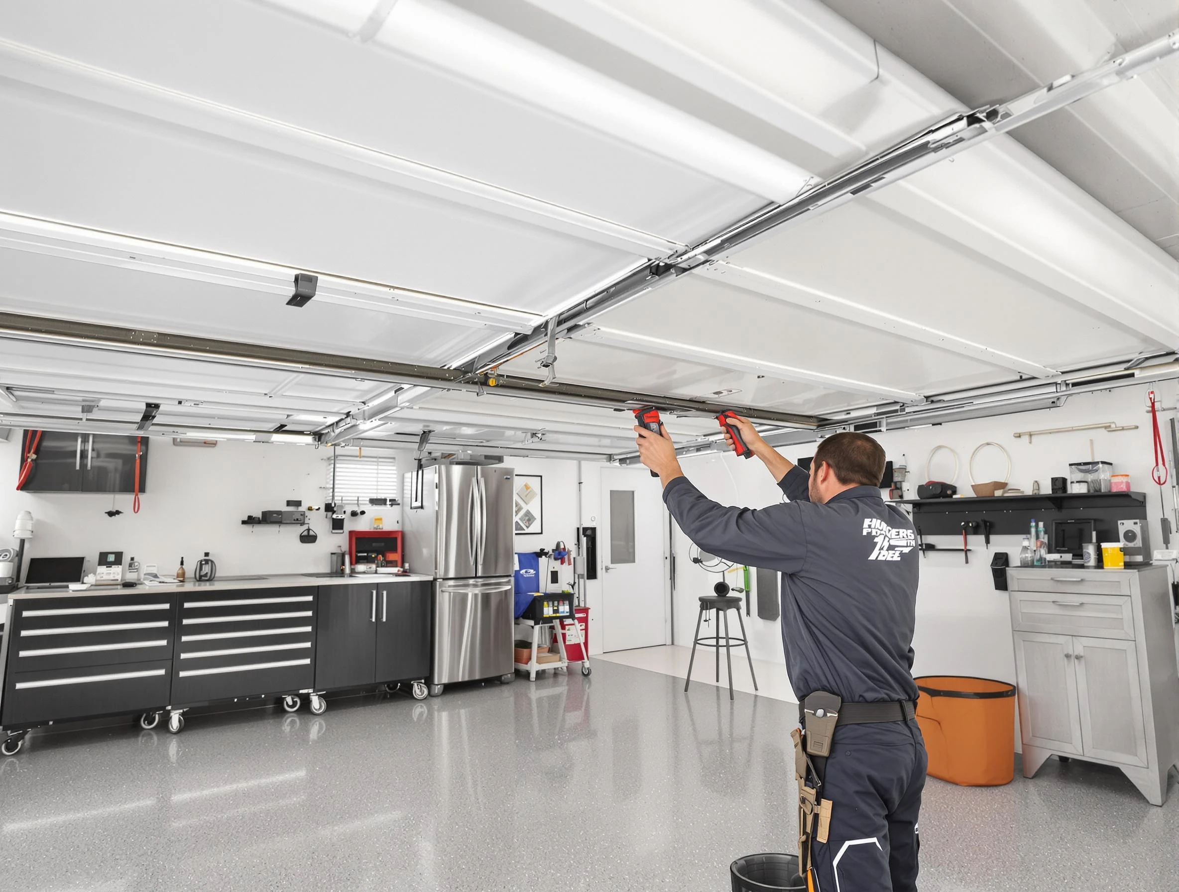 Overhead garage door repair service by Fairburn Garage Door Repair in Fairburn